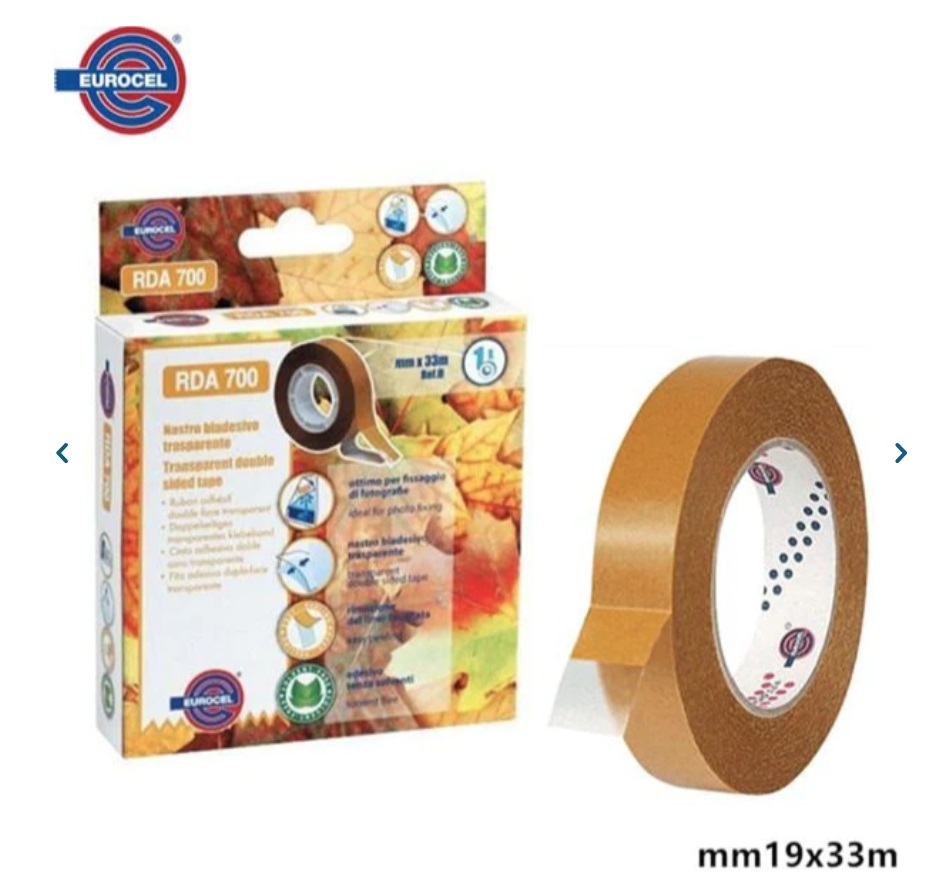 FITA ADESIVA EUROCEL DUPLA FACE 19MMX33M * 700 RDA