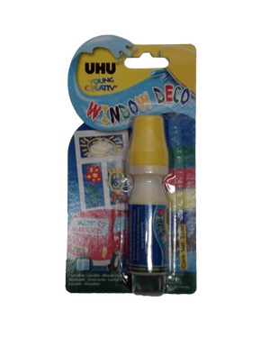 MARCADOR UHU WINDOW DECO AMARELO 25ML