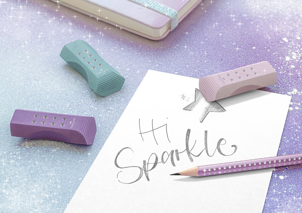 BORRACHA FABER-CASTELL ROLLON SPARKLE V/CORES