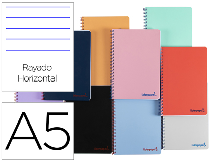 CADERNO ESPIRAL LIDERP. A5 WONDER 80F 90G PAUT. – 09228