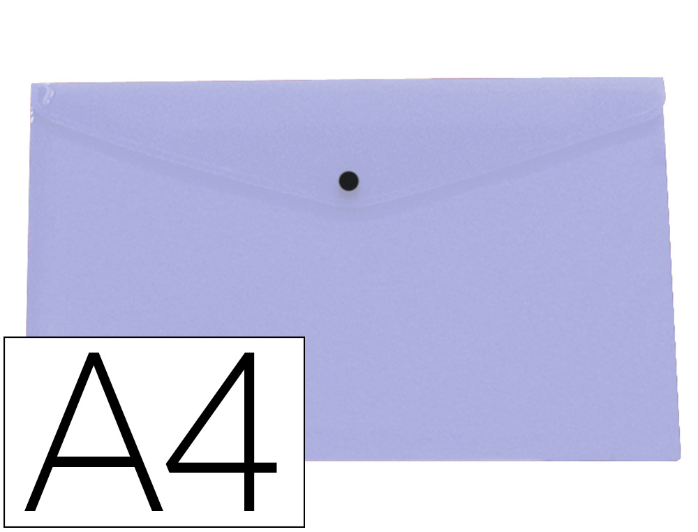 BOLSA PORTA DOC. A4 C/MOLA LAVANDA FLUOR. OPACO – 11286