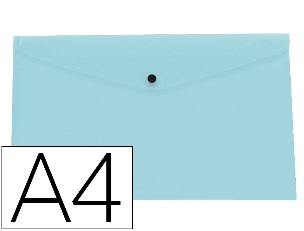 BOLSA PORTA DOC. A4 C/MOLA CELESTE OPACO – 11287