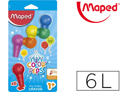 LAPIS CERA MAPED COLOR PEPS BABY CX C/6 CORES – 151825