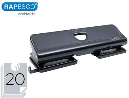 FURADOR RAPESCO 4 FUROS CAP 20FLH EM METAL  PRETO – 154305