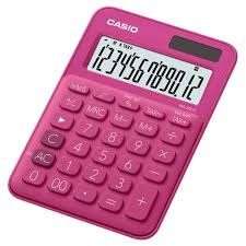 MAQUINA CALCULAR CASIO MS-20UC-RD 12DIG. FUSCIA