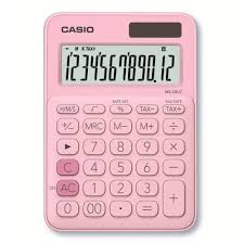 MAQUINA CALCULAR CASIO MS-20UC-PK 12DIG. ROSA