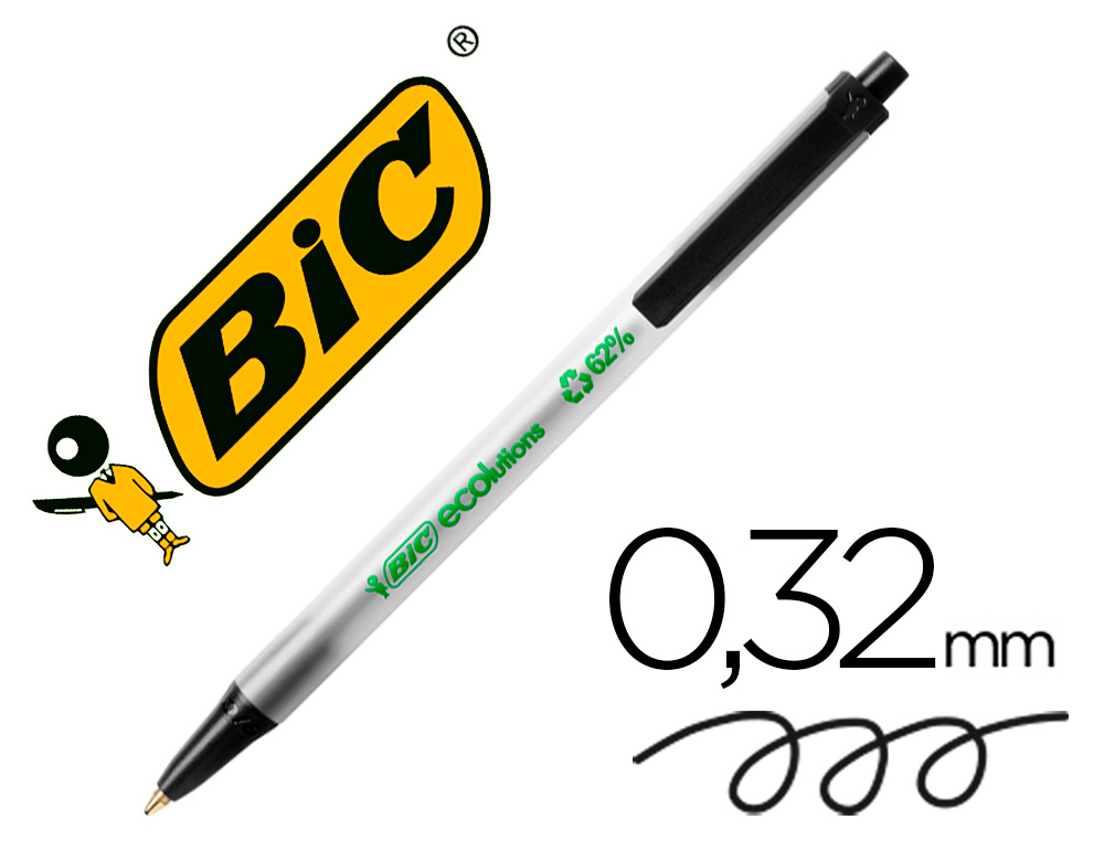 ESFEROGRAFICA BIC ECOLUTIONS CLIC STIC PRETA