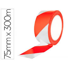 FITA SINALIZAÇÃO NAO ADESIVA VERMELHA/BRANCA 300MTX75MM