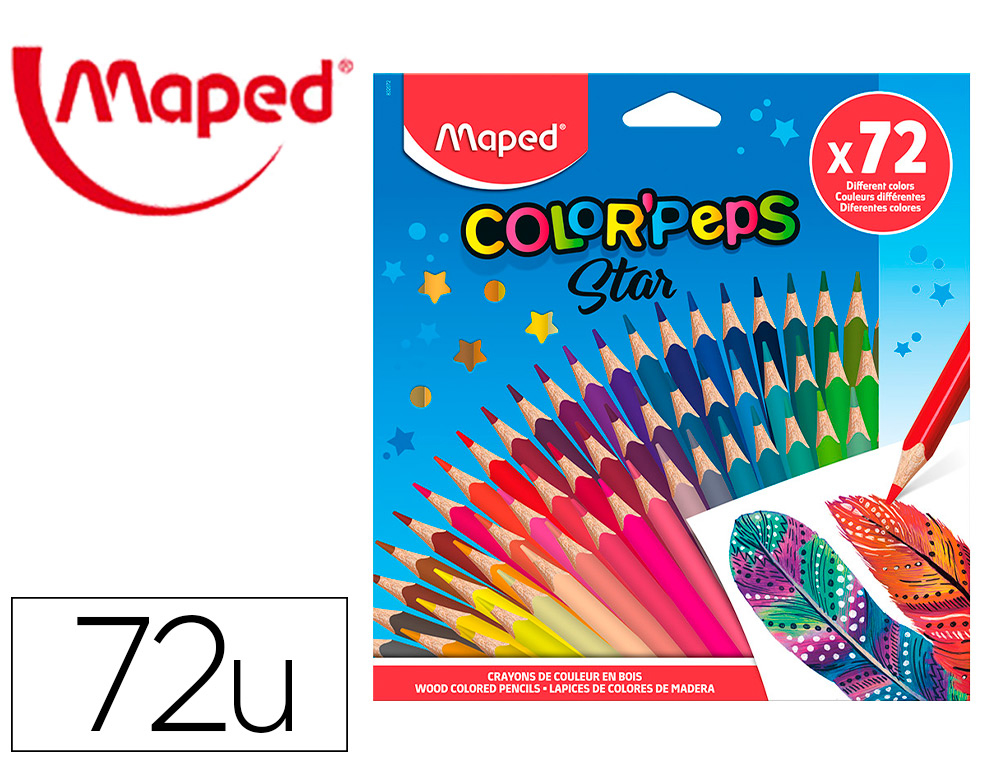 LAPIS COLOR PEPS STAR MAPED CX C/72 UNIDADES – 162263