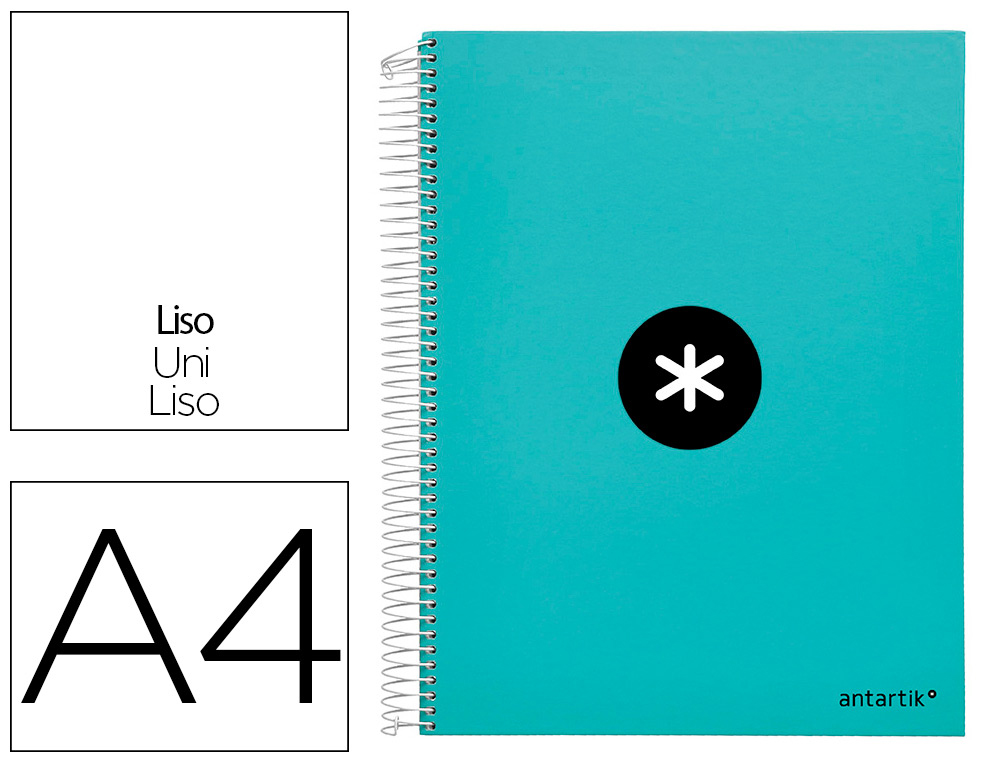 CADERNO ESPIRAL LIDERP. A4 ANTARTIK  LISO MENTA