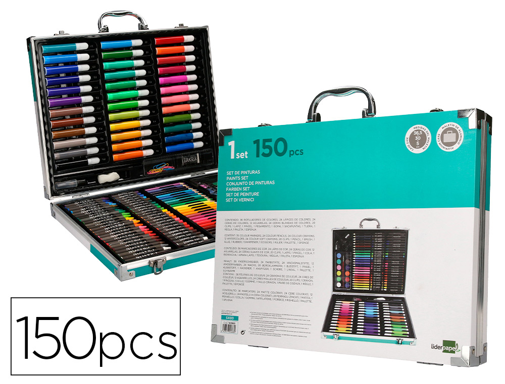 SET PINTURA MALA C/150 PEÇAS 37,8X29,7X4,6CM