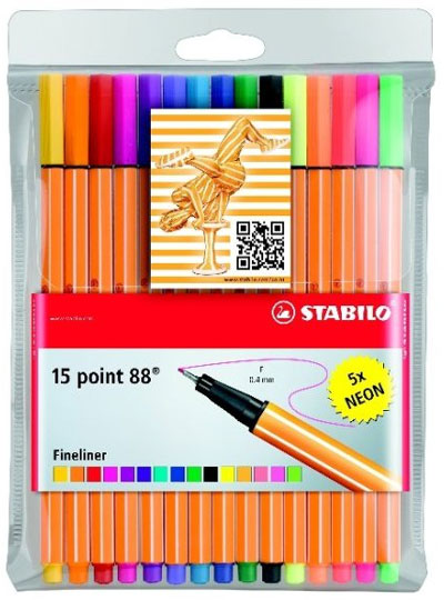 MARCADOR STABILO POINT 88 ESTOJO 15+5 MARCADORES – 167497