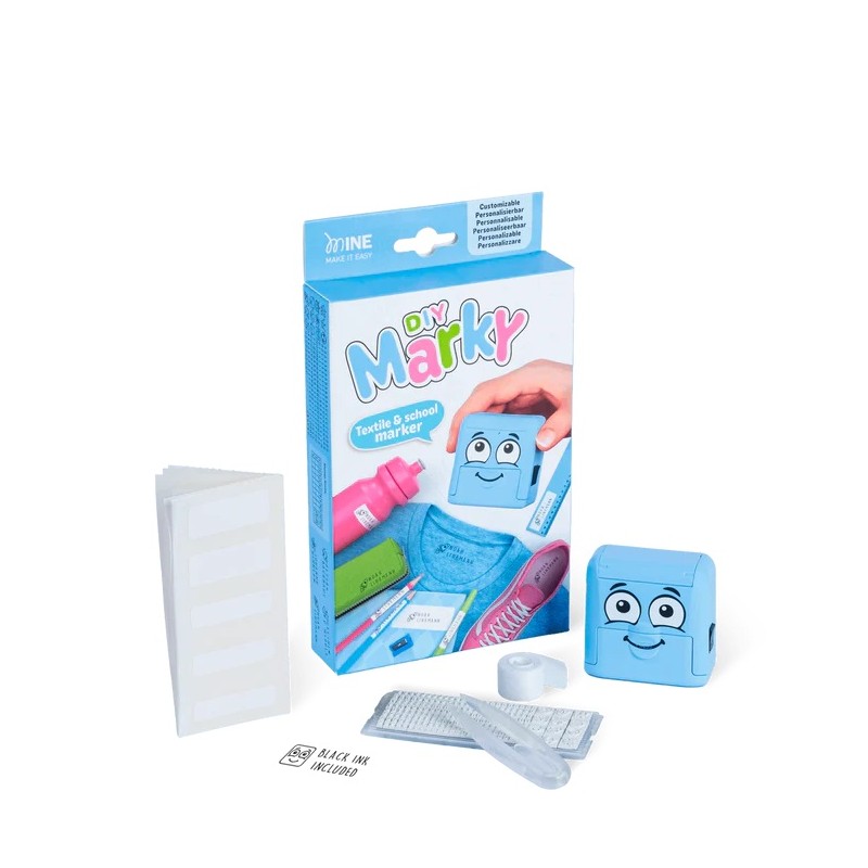 KIT CARIMBO MARKY INFANTIL P/ROUPA – AZUL