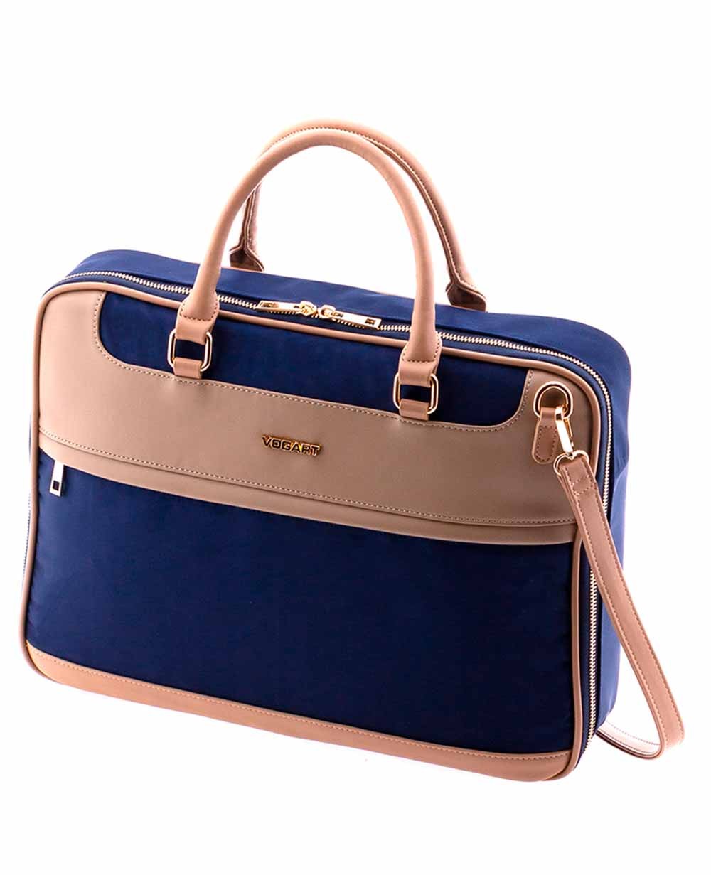 MOCHILA VOGART COMPUTADOR 15´´ AZUL/CREME