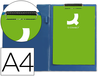 PASTA COM MOLA MINICLIP Q-CONNECT A4 AZUL * 26152