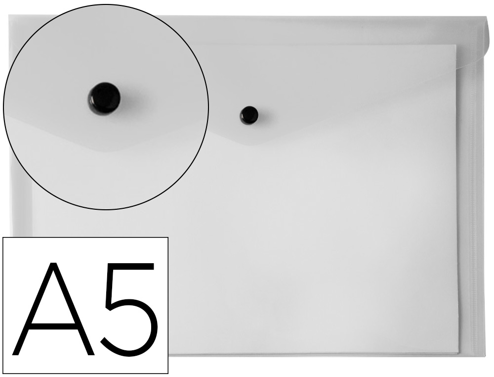 BOLSA PORTA DOC. A5 TRANSPARENTE C/MOLA – 28983