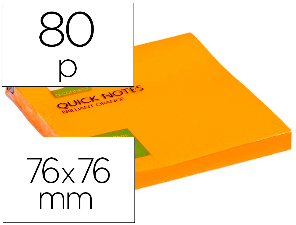 BLOCO NOTAS CONNECT 75X75MM 80FLH LJ FLUO. – 29131