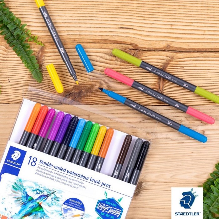 MARCADOR STAEDTLER D.PONTA EF.AGUARELA 18UN 3001TB1802