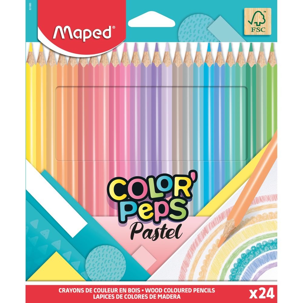 LAPIS COLOR PEPS PASTEL MAPED CX C/24 CORES