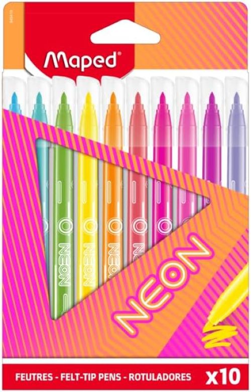 MARCADOR COLOR NEON MAPED CX C/10 UNIDADES