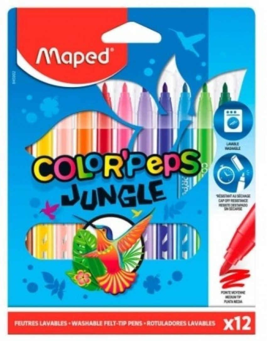 MARCADOR COLOR PEPS JUNGLE MAPED CX C/12