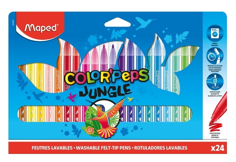 MARCADOR COLOR PEPS JUNGLE MAPED CX C/24