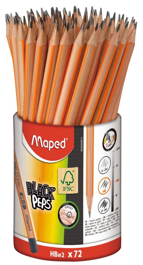 LAPIS MAPED GRAFIT BLACK PEPS 2HB