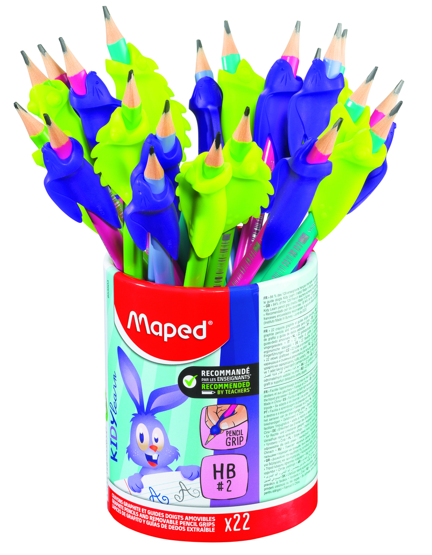 Lapis Maped HB com borracha + adaptador Kidy Learn