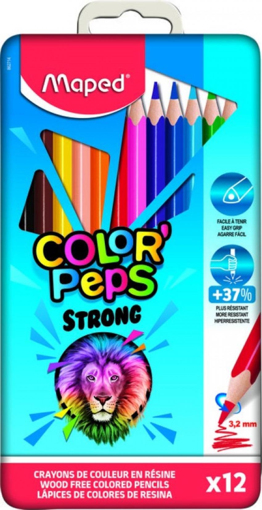 LAPIS COLOR PEPS MAPED CX METALICA C/12 UNIDADES – STRONG