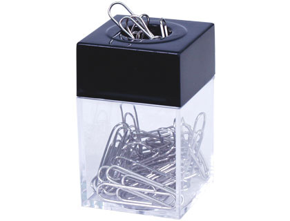 PORTA CLIPS TRANSPARENTE / PRETO * 31618