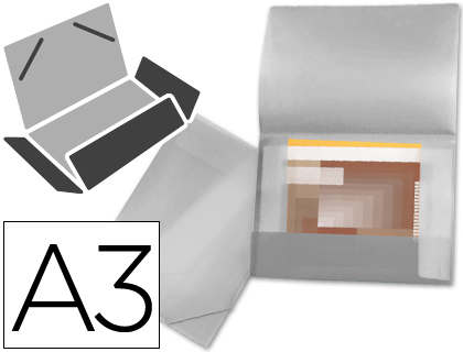 PASTA PLAST.C/ELASTICOS ABAS LP PP A3 TRANSP. – 32830