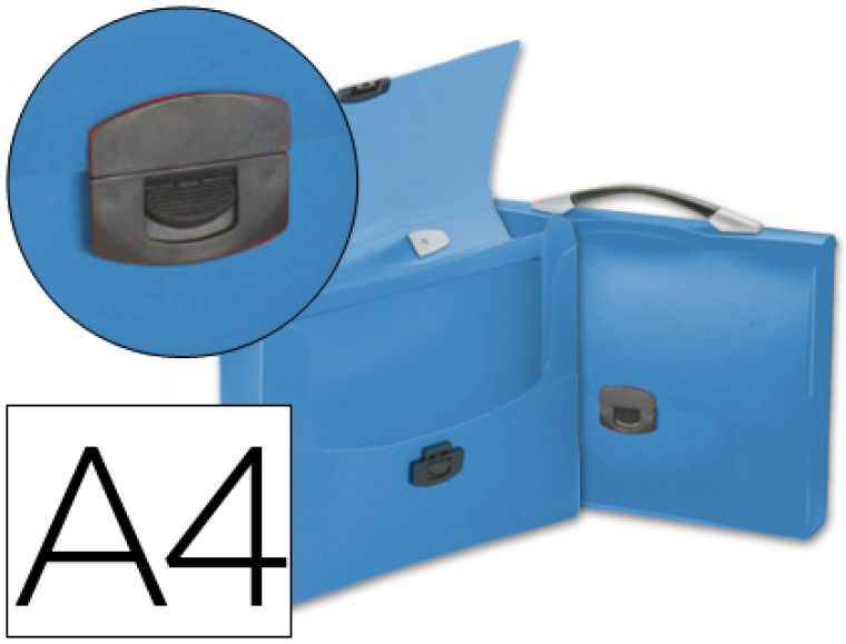 PASTA PORTA DOCUM.A4 AZUL TRANSP.*32861