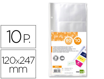 PACK 10 BOLSAS 4 FUROS ESP.PORTA-CARTOES * 36121