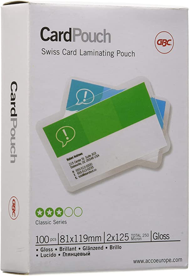 BOLSA PLASTIFICAR GBC 54X86 – 2X125MIC – 3740300