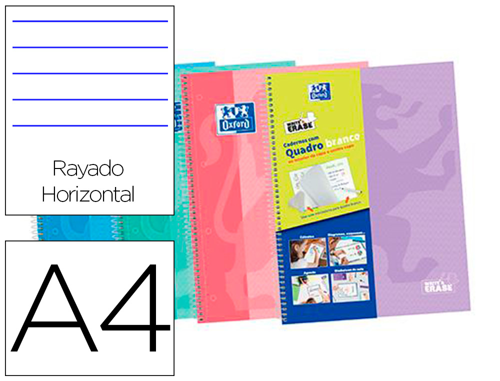 CAD OXFORD ESP WRITE & ERASER C/DURA. A4 100F/90G PAUT. PAST