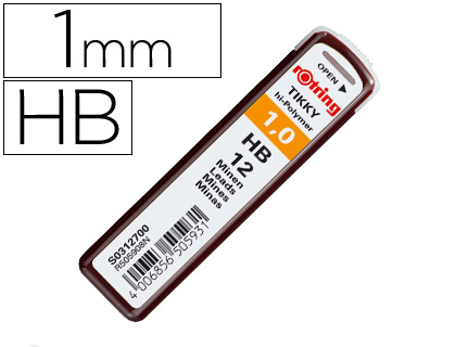 MINAS ROTRING TUBO C/12 1,0 HB