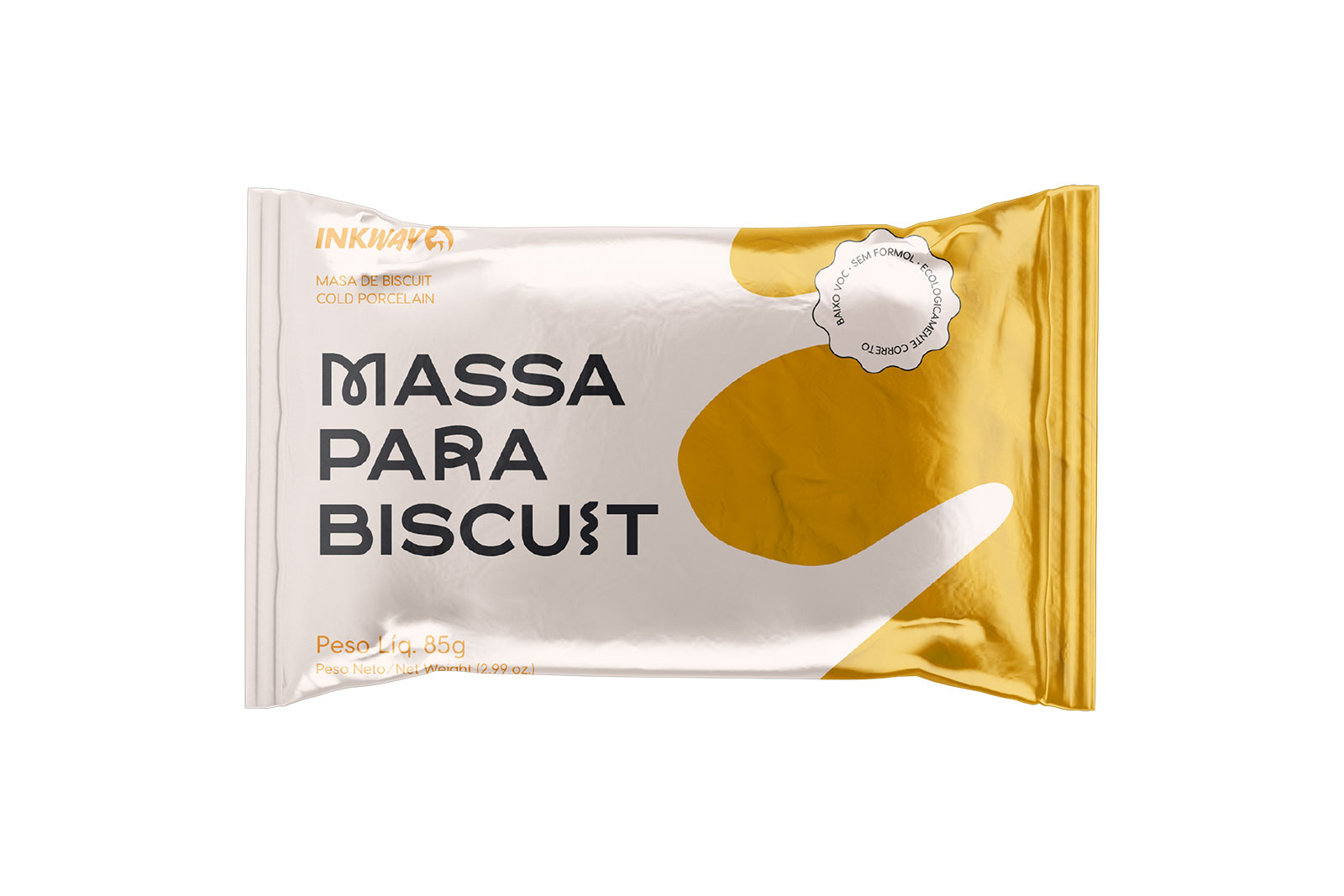 MASSA BISCUIT 85GR AMARELO OURO INKWAY – 410001