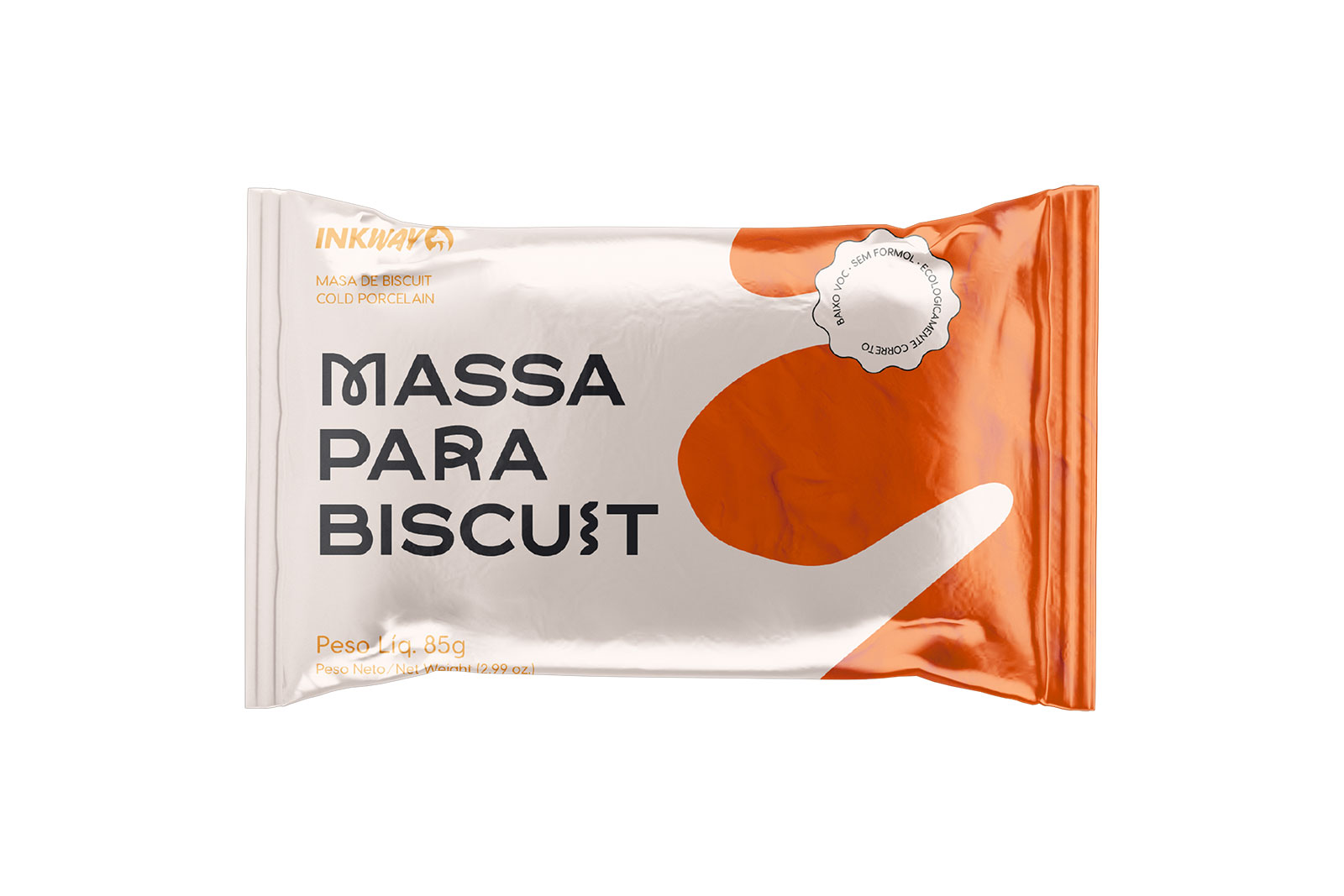 MASSA BISCUIT 85GR LARANJA INKWAY – 410003
