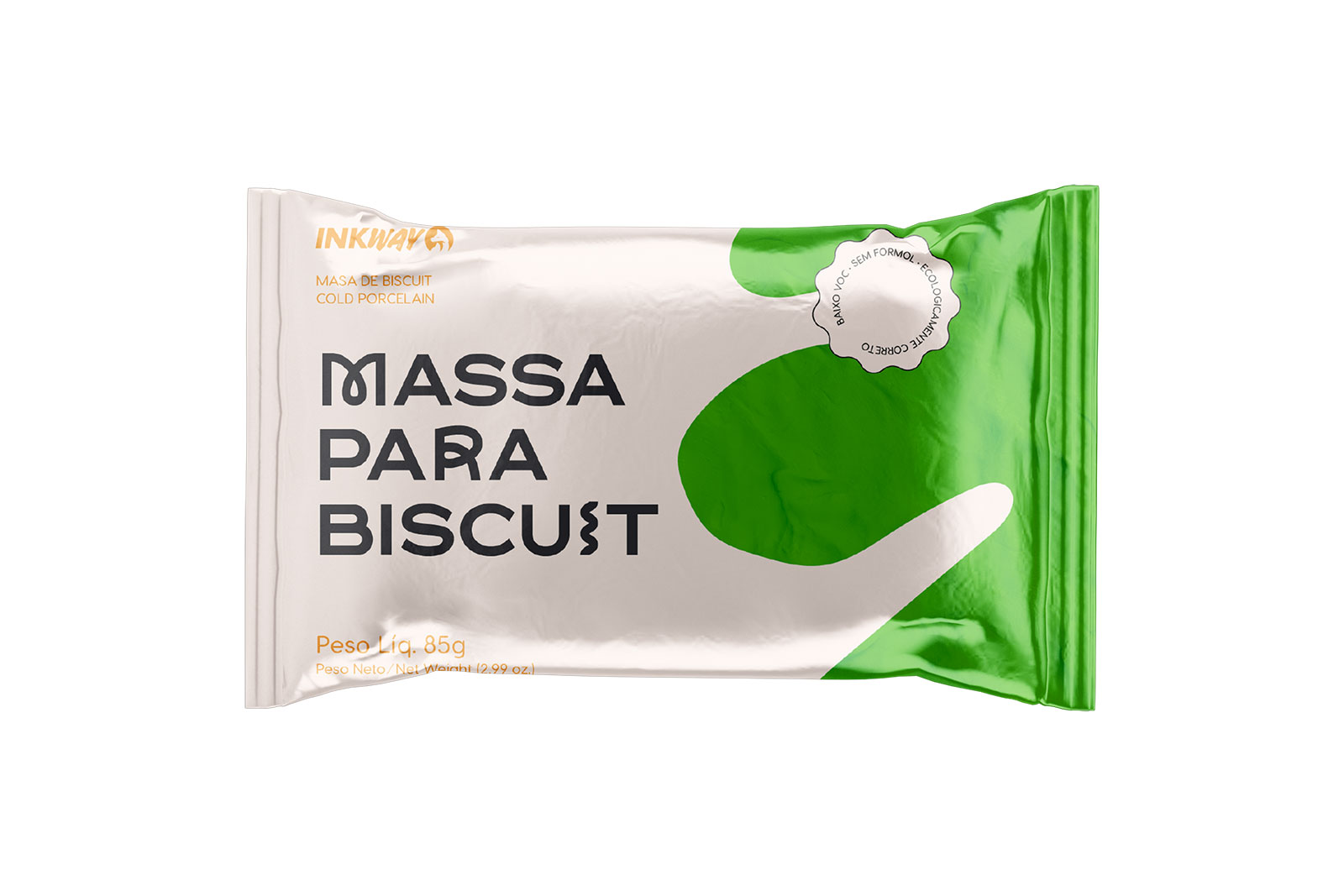 MASSA BISCUIT 85GR VERDE FOLHA INKWAY – 410008