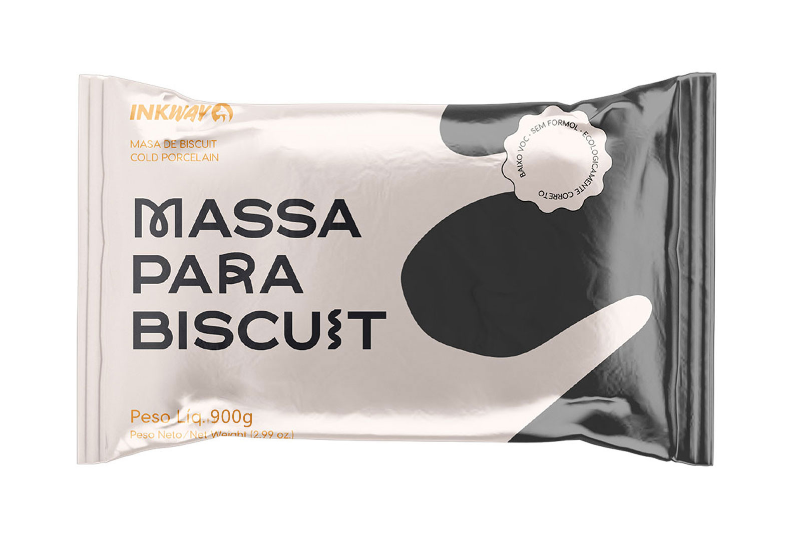 MASSA BISCUIT 900GR PRETO INKWAY – 410016