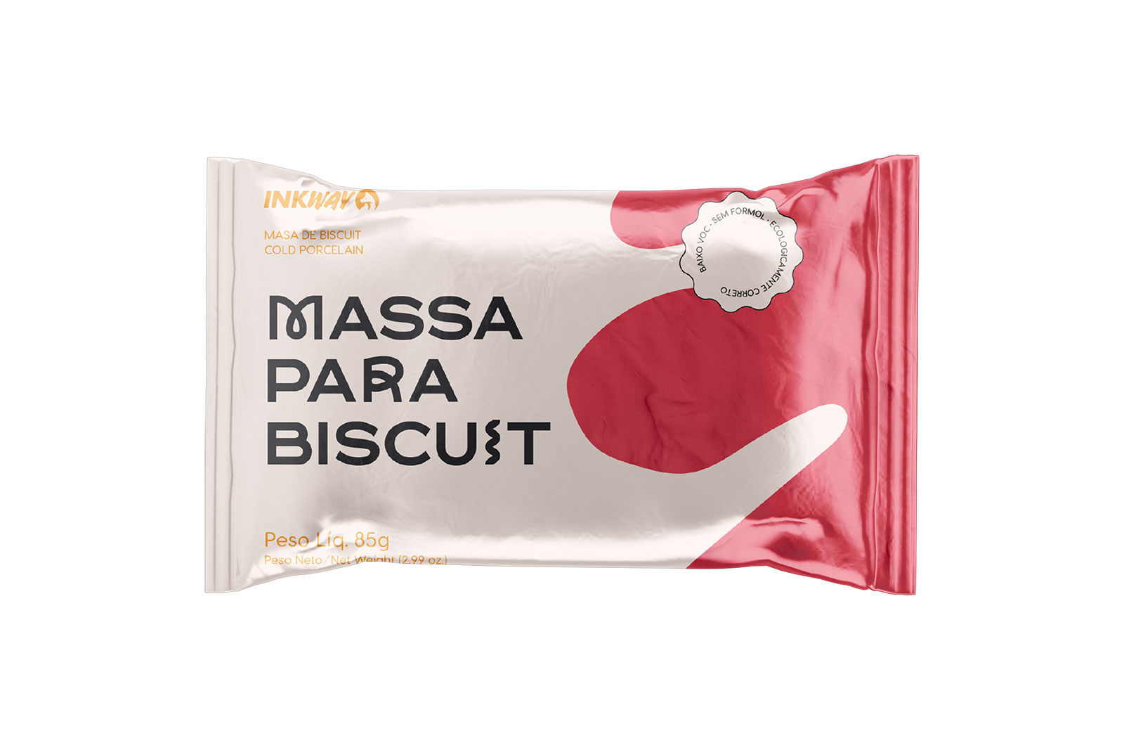 MASSA BISCUIT 85GR ROSA ESCURO INKWAY – 410020