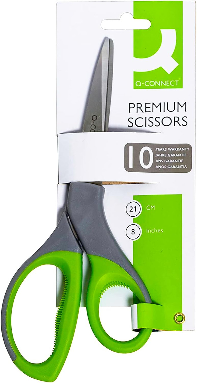 TESOURA Q-CONNECT MANGO CAUCHO 8" 21 CM * 43306