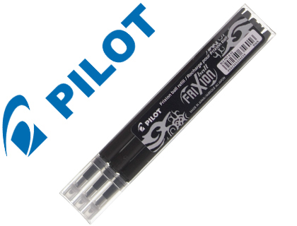CONJ. 3 REC. P/ESF. PILOT FRIXION BL-FR7 PRETO