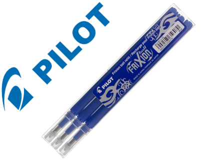 CONJ. 3 REC. P/ESF. PILOT FRIXION BL-FR7 AZUL