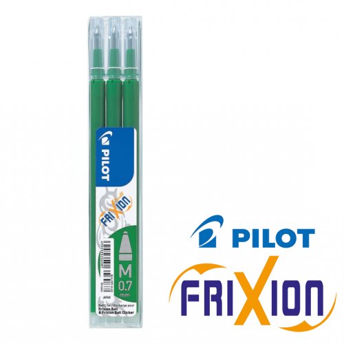 CONJ. 3 REC. P/ESF. PILOT FRIXION BL-FR7 VERDE