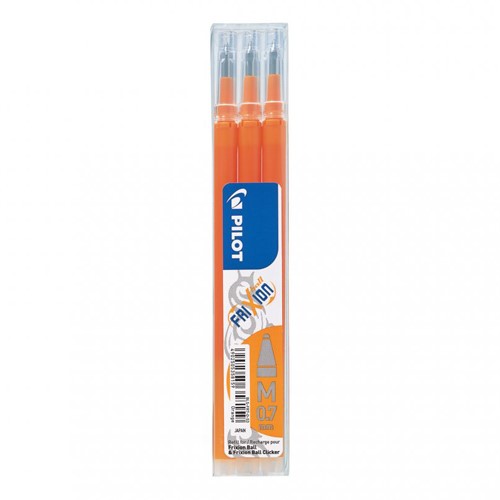 CONJ. 3 REC. P/ESF. PILOT FRIXION BL-FR7 LARANJA