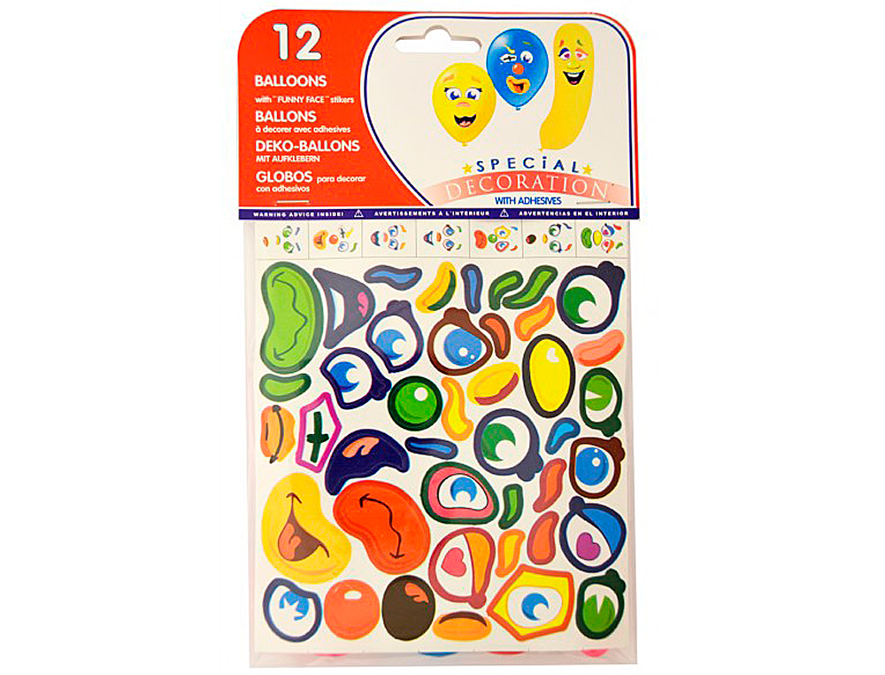 BALOES + ADESIVOS BOLSA C/12 UNIDADES – 54711