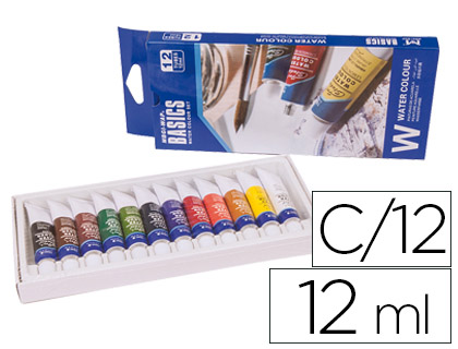 TINTA AGUARELA ARTIST C/12 CORES SORTIDAS DE 12ML – 57228