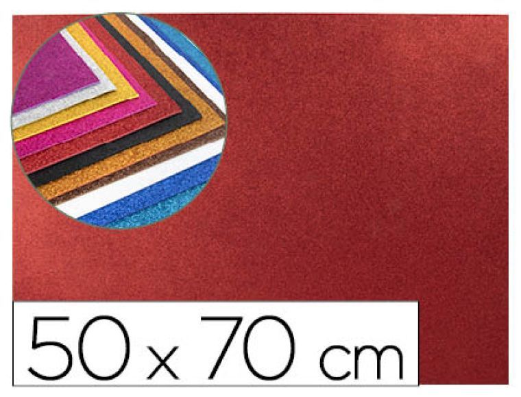 FOLHA BORRACHA 50X70CM VERMELHO PURPURINA – 58656