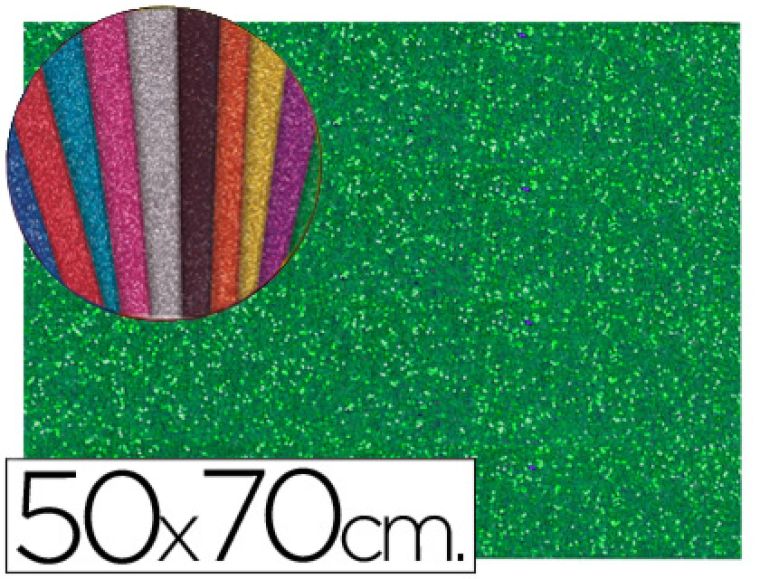 FOLHA BORRACHA 50X70CM VERDE PURPURINA – 58662